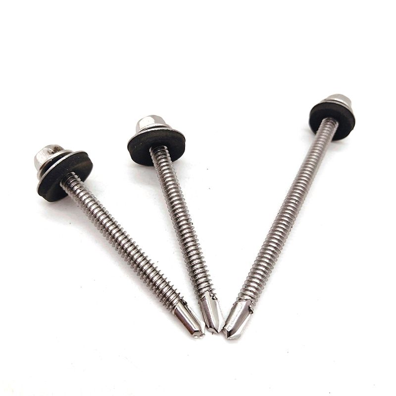 Stainless Hex Head Self Drilling Screw na may Washer